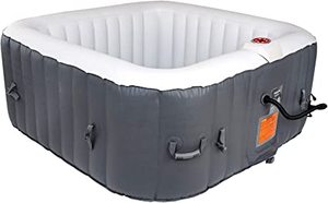 lot 7785 image: WeJoy AquaSpa Portable Hot Tub 2-3 Person BlackWhite - Retail $499.99