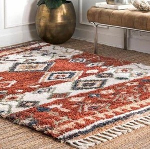 lot 8309 image: NuLoom Ferguson Red 2x3 Foot Area Rug