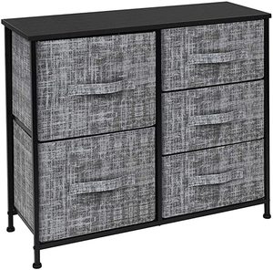 lot 8318 image: Sorbus 5 Drawer Metal Frame With Clothe Drawers Storage Dresser