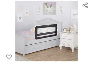 lot 10 image: Dream On Me Lilibet TwinFullQueen Mesh Safety Bed Rail Single Pack 2340 Black