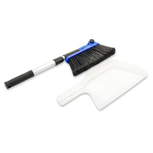 lot 16 image: Camco 43623 Full Size Broom and Dust Pan for RV Marine and Home