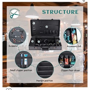 lot 44 image: Ver Beauty Professional Barber Case, Stylist Tool Box Organizer & Traveling Case