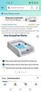 lot 51 image: PetSafe ScoopFree 2nd Generation Top-Entry Covered Self Cleaning Cat Litter Box System - Includes Automatic Cat Litter Box with Lid, Disposable Litter Tray and 4.5 lb Premium Blue Crystal Cat Litter