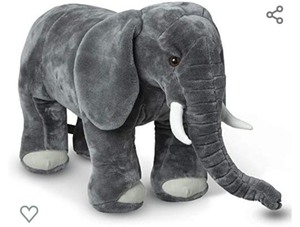 lot 56 image: Melissa & Doug Giant Elephant - Lifelike Stuffed Animal (over 3 feet long)