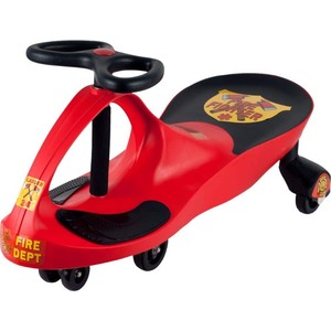 lot 66 image: Lil Rider Red Rescue Firefighter Foot-to-Floor Wiggle Car Ride-On