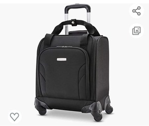 lot 68 image: Samsonite Underseat Carry-On Spinner with USB Port, Jet One Size, Black