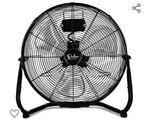lot 84 image: Simple Deluxe 20 Inch 3-Speed High Velocity Heavy Duty Metal Industrial Floor Fans Quiet for Home, Commercial, Residential, and Greenhouse Use, OutdoorIndoor, Black, 1-Pack