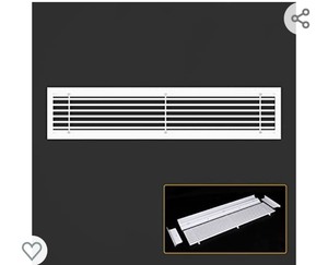 lot 104 image: LBG Products 24 X 4 Air Grille, Aluminum Linear Bar Grilles, Removable Front Grille & Easy Airflow Fixed Bar SupplyReturn Air Vent Grille, White Outer Dimensions 24.8w X 4.8h