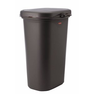 lot 112 image: Rubbermaid, Spring Top Wastebasket with Liner Lock, 13 gal, Cashmere