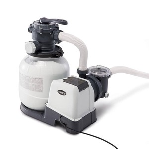 lot 123 image: Intex - 2100 GPH Above Ground Pool Sand Filter Pump with Automatic Timer