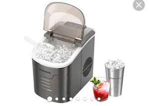 lot 124 image: Nugget Ice Maker Cohotek Ice Maker Machine For Countertop 9 Bullet