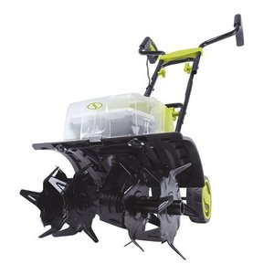 lot 153 image: Sun Joe - Cordless Garden TillerCultivator Kit - Green & Black