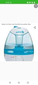 lot 175 image: Safety 1st Filter Free Cool Mist Humidifier, Blue