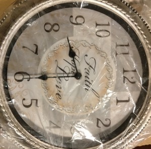 lot 178 image: FirsTime & Co.� Whitney Farmhouse Wall Clock, American Crafted, Antique Cream,