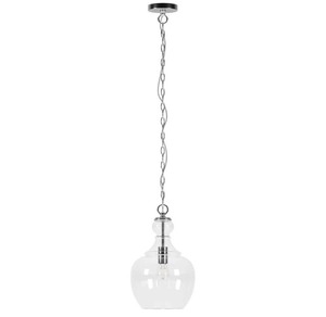 lot 192 image: Camden&Wells - Verona 11 Clear Glass Pendant - Brushed Nickel