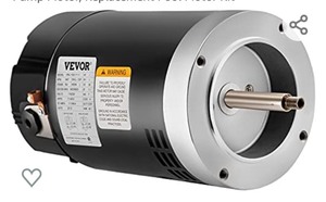 lot 216 image: VEVOR Pool Motor,1 HP, 3467 RPM, 1 Speed, 230115 Volts, 6.411.75 Amps, 1.1 Service Factor, 56J Frame, PSC, ODP Enclosure, C-Face Pool Motor, Swimming Pool Pump Motor, Replacement Pool Motor Kit