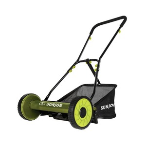 lot 237 image: Sun Joe MJ500M Manual Reel Mower w Grass Catcher 16 inch