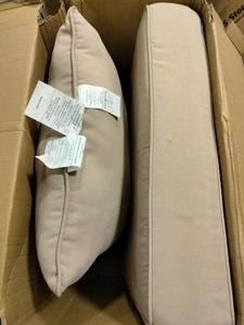 lot 270 image: cushion baige 24�25 inches , 24�18 inches