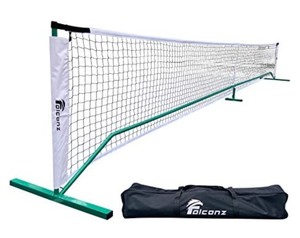 lot 284 image: Falconz Regulation Size Pickleball Net for Outdoor and Indoor - Portable 22 Feet Long Net with Steel Frame and PE Netting - Carry Bag Included 22