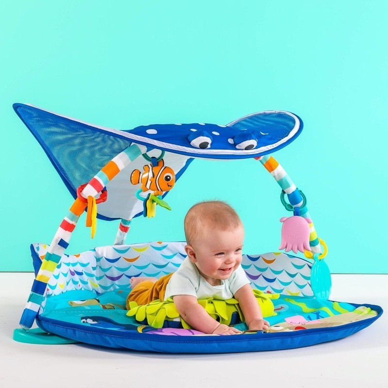 lot 24572 image: Bright Starts - Disney Baby Finding Nemo Mr. Ray Ocean Lights & Music Gym - Retail $64.90