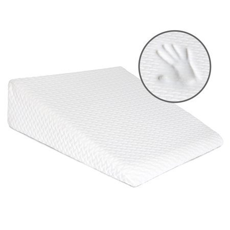 lot 25316 image: Milliard - Bed Wedge Pillow with Memory Foam Top - 7.5 in - Retail $36.99