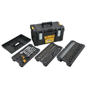 lot 23476 image: DEWALT - Mechanics Tool Set (226-Piece) with TOUGHSYSTEM 22 in. Medium Tool Box - Retail $249.00