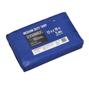 lot 23487 image: 12 ft. x 16 ft. Blue Medium Duty Tarp - Retail $30.78