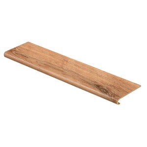 lot 23508 image: Cap A Tread - Fresh OakElk Wood 47 in. Length x 12-18 in. Deep x 1-1116 in. Height Vinyl to Cover Stairs 1 in. Thick - Retail $58.11