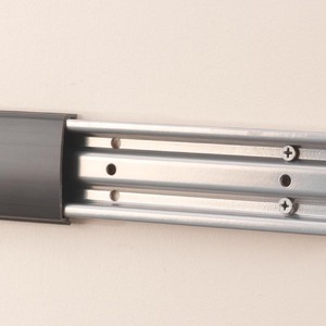 lot 23512 image: Rubbermaid - FastTrack Garage 48 Multipurpose Storage Rail BlackSilver Steel - Retail $13.99