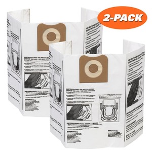 lot 23513 image: Ridgid - High Efficiency, Dry Pickup Dust Bags for 12 - 16 Gallon Ridgid Wet  Dry Vacuums (2 Pack) - Retail $22.99