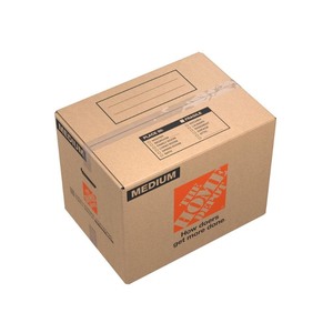 lot 23964 image: The Home Depot - (21 in. L x 15 in. W x 16 in. D)  Medium Moving Box with Handles (Pack of 10) - Retail $17.54