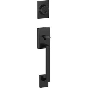 lot 8258 image: door handle set matte black
