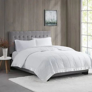lot 8261 image: amazonbasics 86in x 90 in blanket white