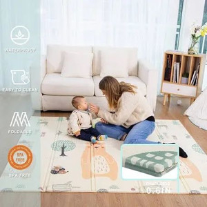lot 8264 image: Baby Play mat, playmat, Baby mat Folding Extra Large Thick Foam Crawling playmats Reversible Waterproof Portable playmat for Babies