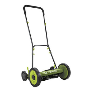 lot 8281 image: Sun Joe MJ504M Manual Reel Mower without Grass Catcher 16 inch 9 Height Positions