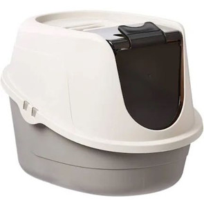 lot 8291 image: Amazon Basics No-Mess Hooded Cat Litter Box