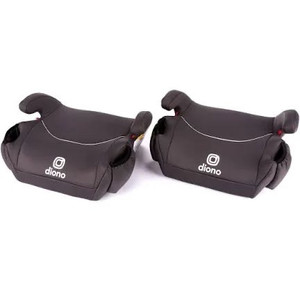 lot 8294 image: Diono Solana, No Latch, Pack of 2 Backless Booster Car Seats, Lightweight, Machine Washable Covers, Cup Holders, Charcoal Gray