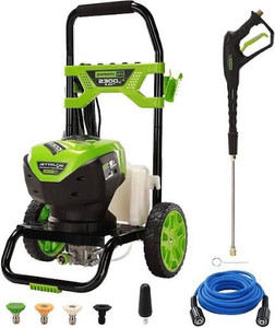 lot 8340 image: Greenworks PRO 2300 PSI TruBrushless (2.3 GPM) Electric Pressure Washer (PWMA Certified)