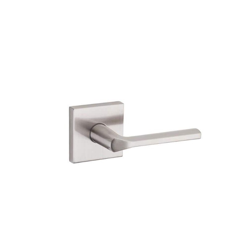 lot 7429 image: Kwikset Lisbon Lever with Square Rose Passage in Satin Nickel