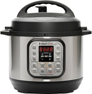 lot 7972 image: Instant Pot - Duo 3 Quart 7-in-1 Multi-Use Pressure Cooker - BlackStainless Steel