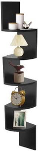 lot 7973 image: AZL1 Life Concept Corner Shelves for Home Office Decor, Bedroom, Livingroom, 7.75 inches, Black - may have been assembled before