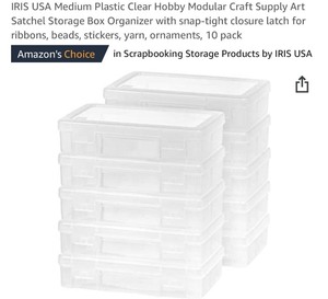 lot 8021 image: DAMAGED SEE PICS - Iris Art Supply Storage Bins