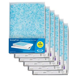 lot 8061 image: PetSafe ScoopFree Replacement Blue Crystal Litter Tray 6-Pack Easy Cleanup with Disposable Tray Includes Leak Protection and Low Tracking Litter