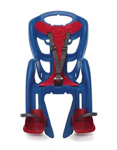 lot 8089 image: Bellelli Pepe Seatpost Mounted Baby Carrier, RedBlue, 259855