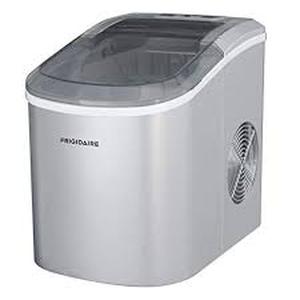 lot 8074 image: Frigidaire EFIC206-TG-SILVER Compact Ice Maker, 26 lb per Day, Silver