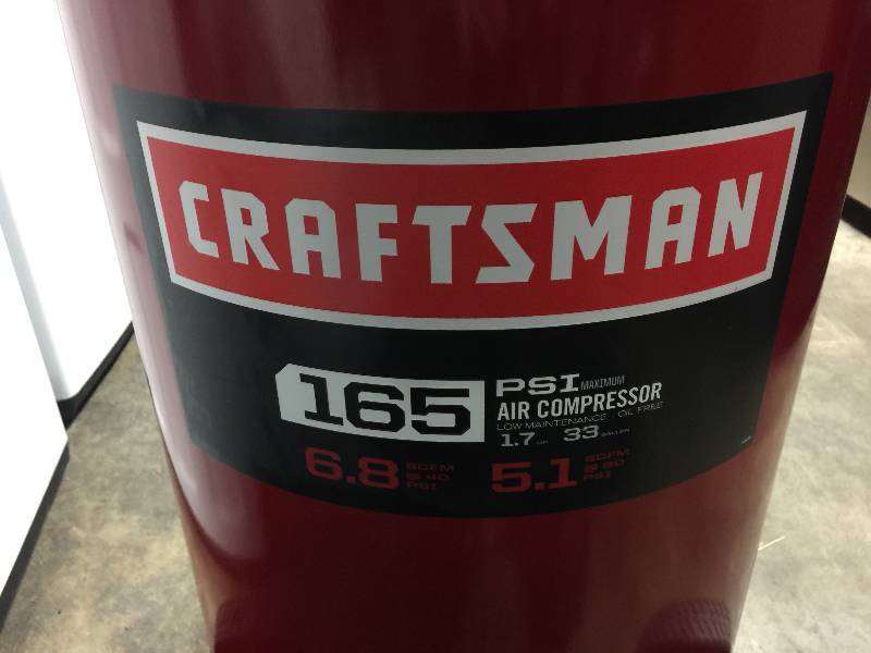 Craftsman 165 psi on sale air compressor