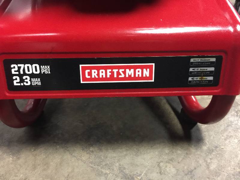 Craftsman Pressure Washer 2700 PSI, 2.3 GPM Briggs & Stratton Powered ...