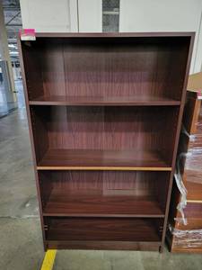 lot 18519 image: 4-Tier Wooden Laminate Bookshelf&nbsp