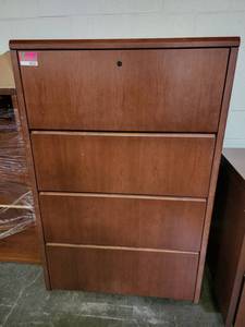 lot 18521 image: Wooden 4-Drawer Filing Cabinet&nbsp