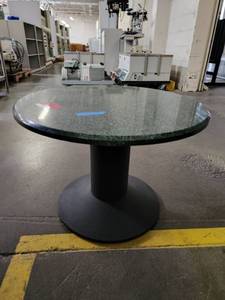 lot 18536 image: Round Table W Metal Base&nbsp